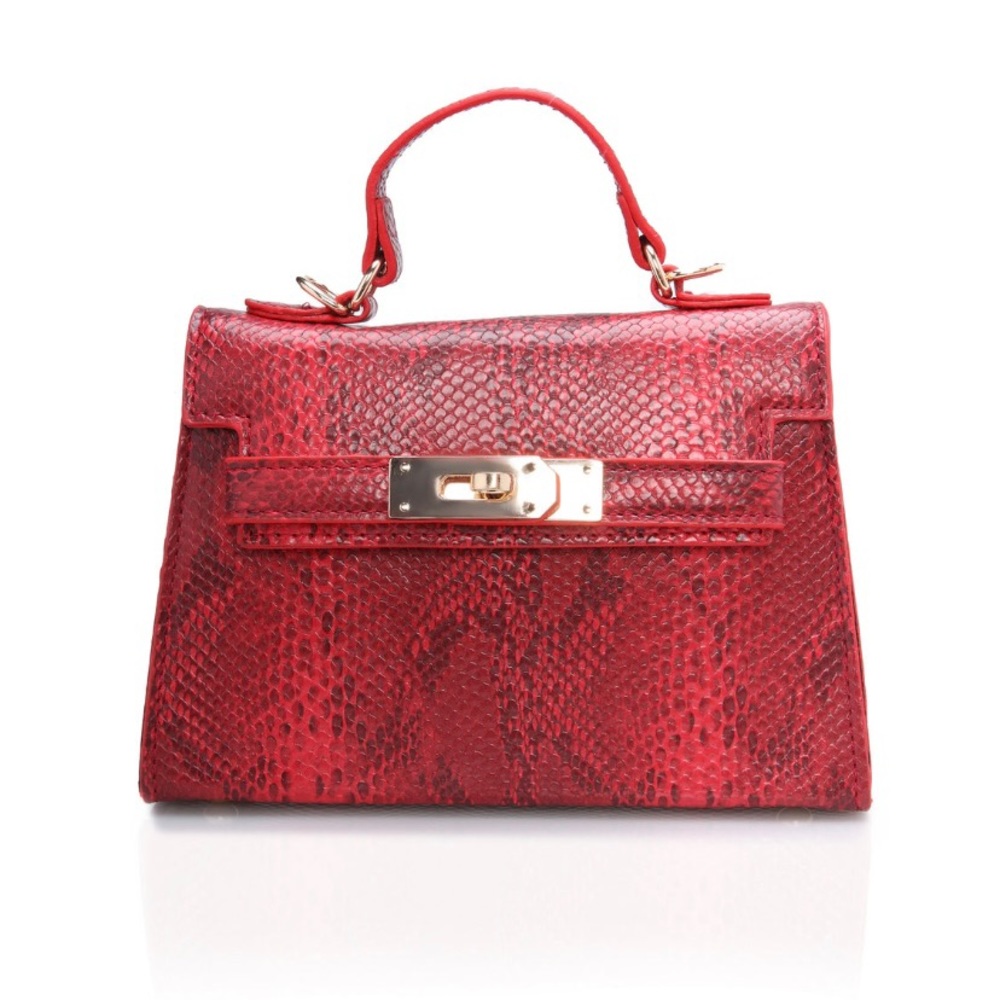 Red Snake skin mini purse